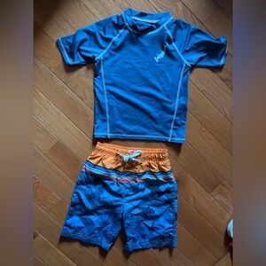 Boys swim suit and rash guard